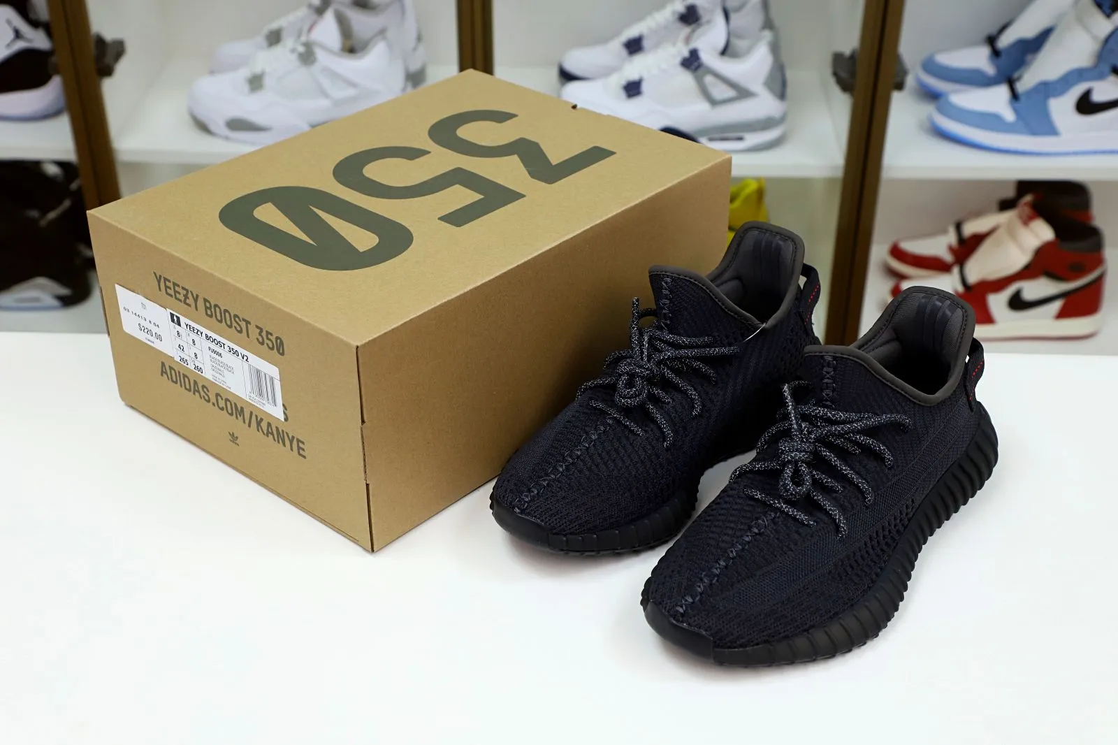 Rep Kimi kick YEEZY BOOST 350 V2 'BLACK NON-REFLECTIVE' 0117