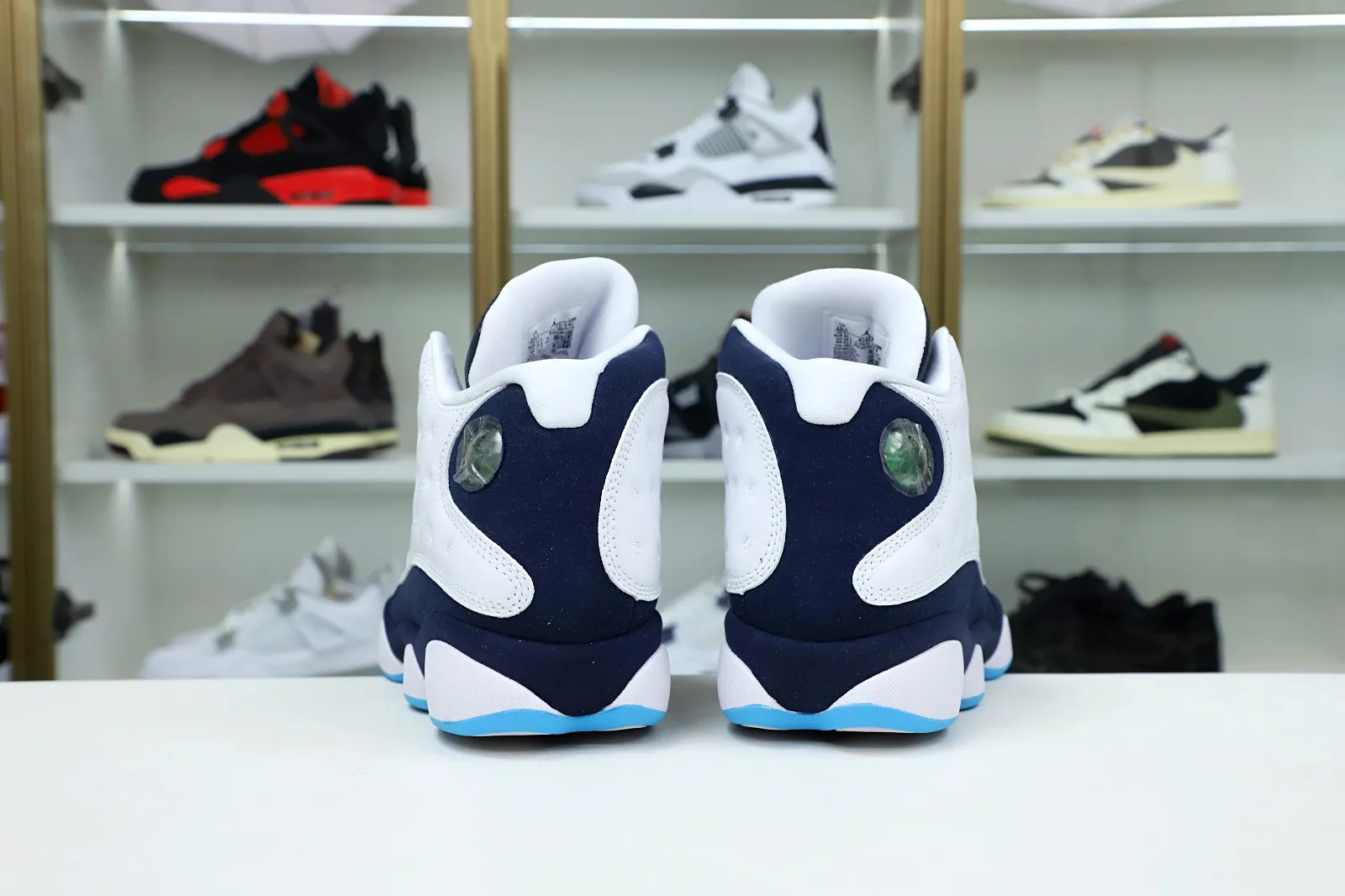 Rep Kimi kick AIR JORDAN 13 RETRO WHITE OBSIDIAN POWDER BLUE 414571-144 0119