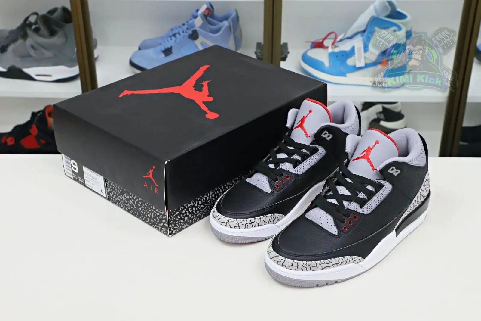 Kimikick Jordan Air Jordan 3 retro blackcement  2018（854262-001） 0127