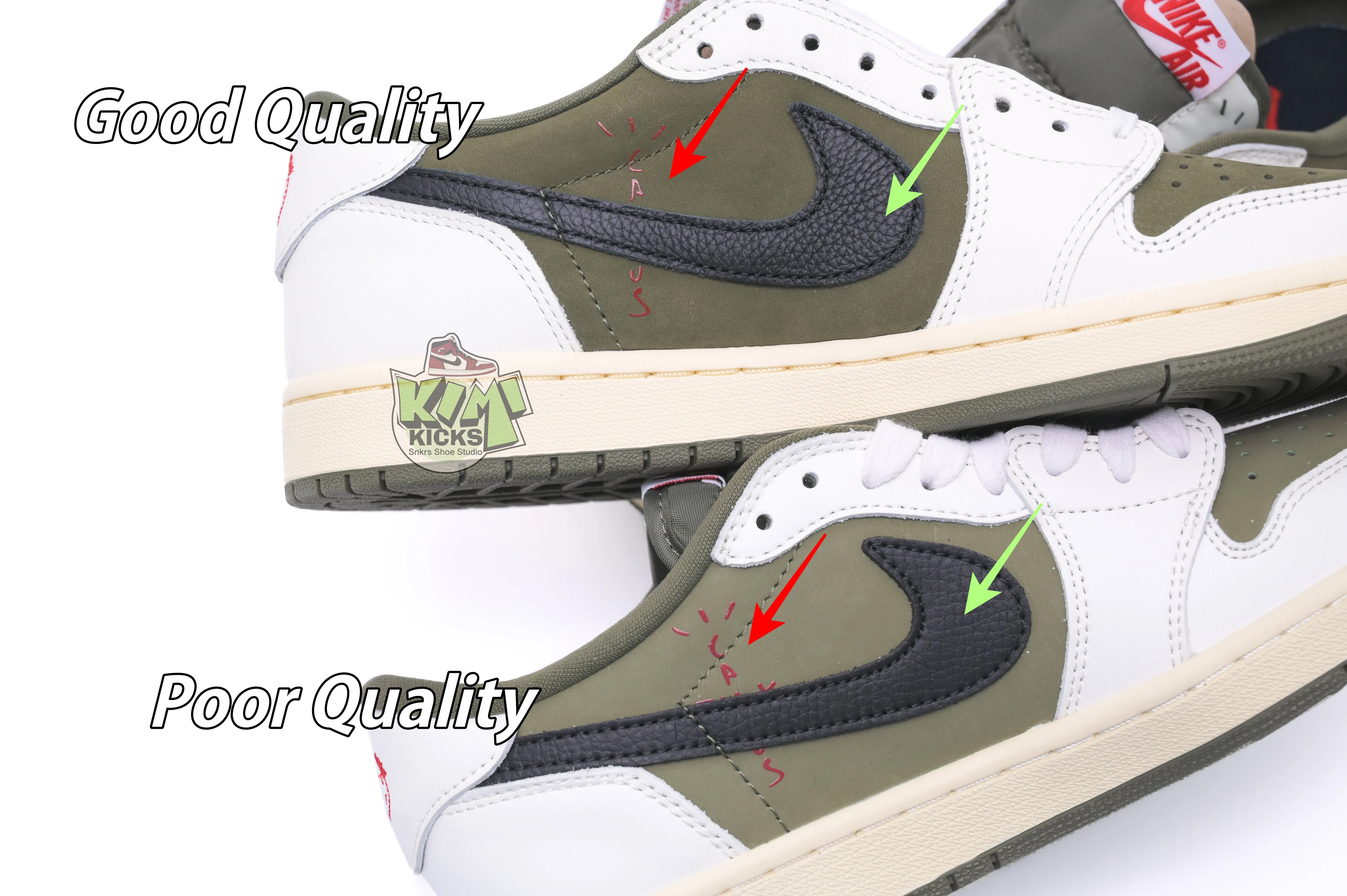 Kimikick Travis Scottx Jordan Air Jordan 1Low OG “Medium Olive” 0121