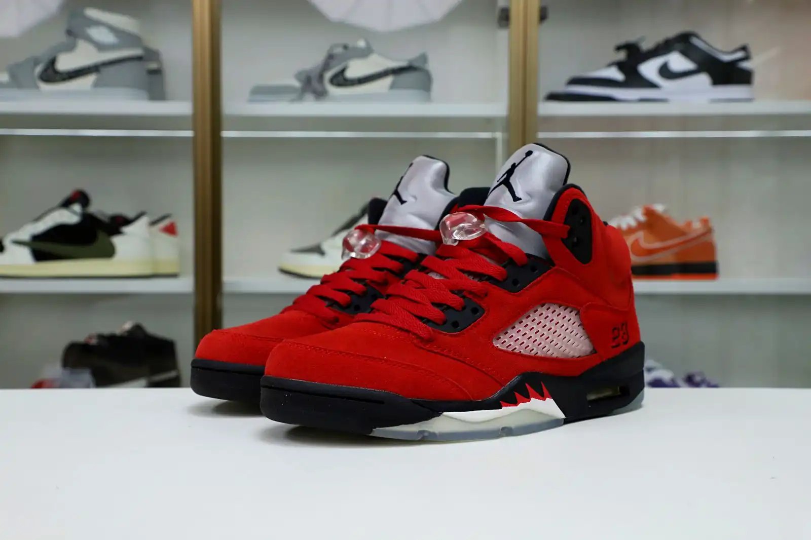 Kimikick AIR JORDAN 5 RETRO RAGING BULL RED SUEDE 0123