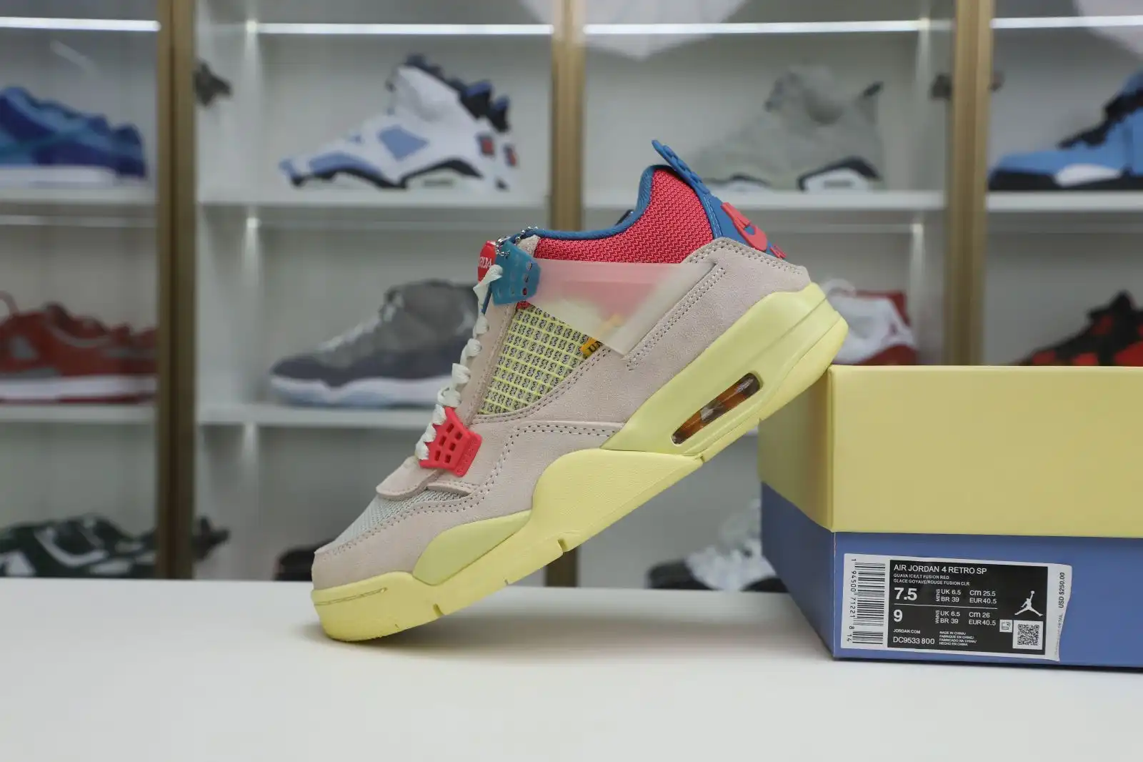 Kimikick UNION LA X AIR JORDAN 4 RETRO 'GUAVA ICE' 0127