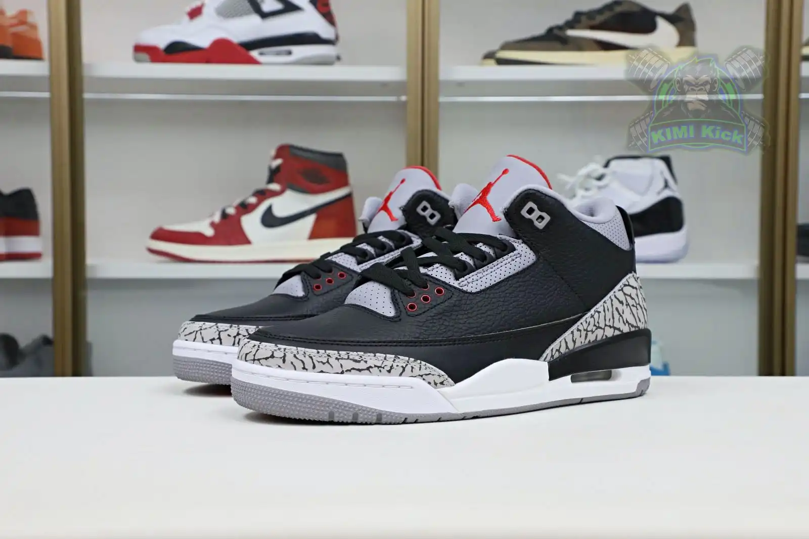 Kimikick Jordan Air Jordan 3 retro blackcement  2018（854262-001） 0127