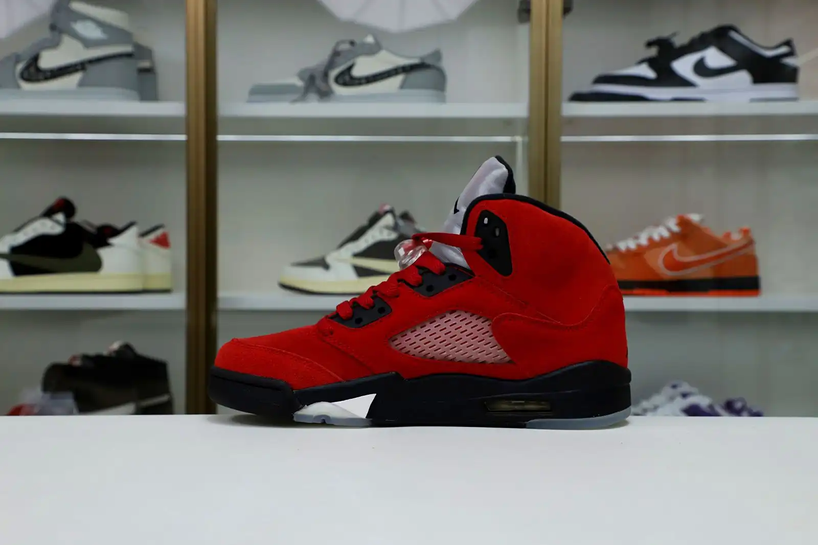 Kimikick AIR JORDAN 5 RETRO RAGING BULL RED SUEDE 0123