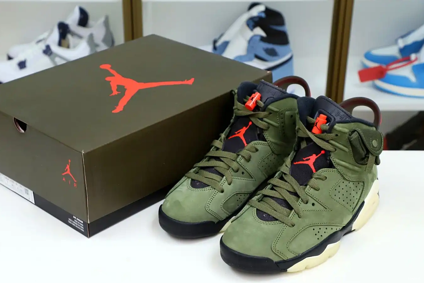 RETRO X JORDAN 'OLIVE' 6 AIR SCOTT TRAVIS Kimikick 0216