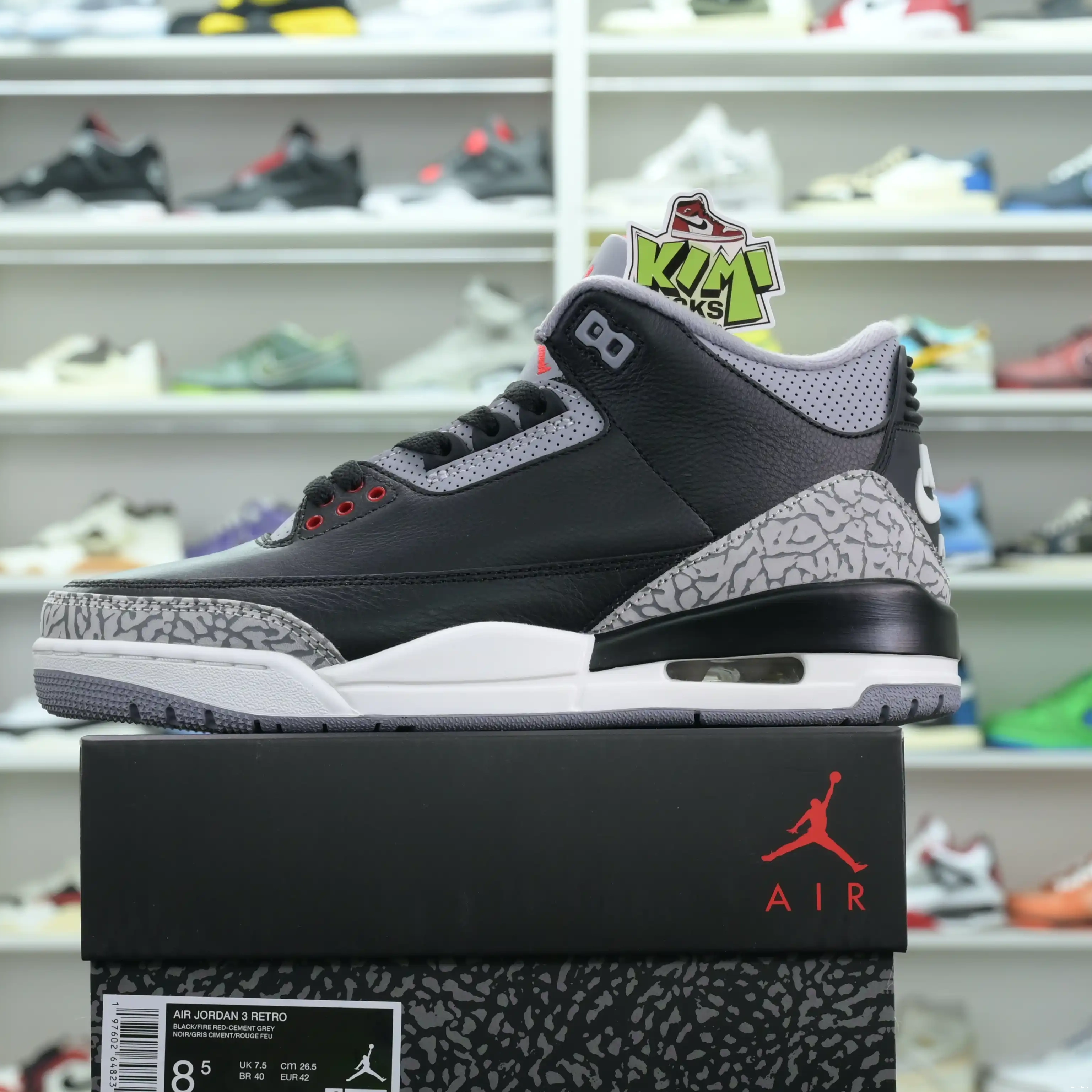 Jordan Cement Reimagined” Air 3“Black Kimikick 0213