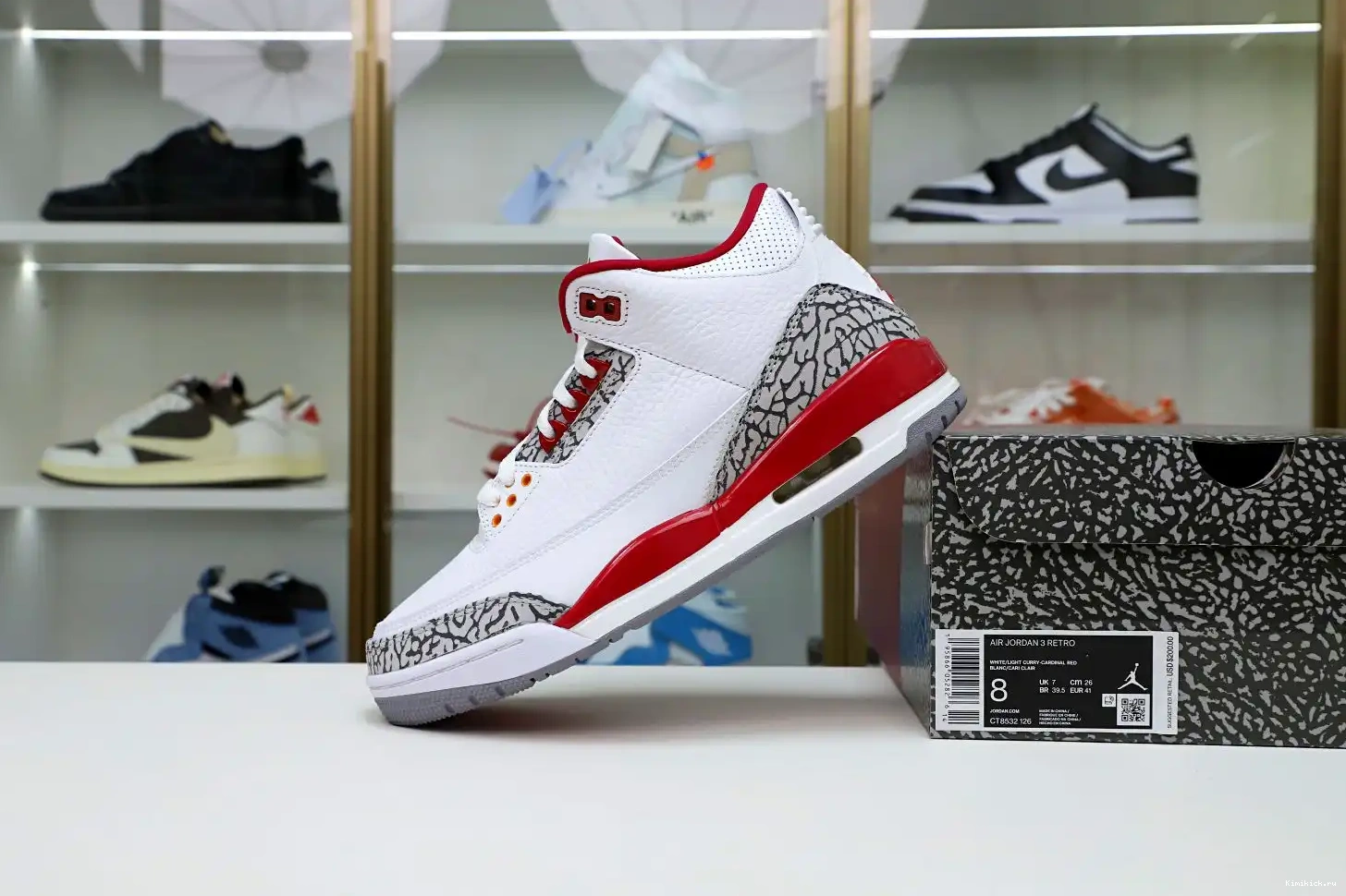 Jordan Retro 3 Air  Kimikick Cardinal Red(CT8532-126） 0221