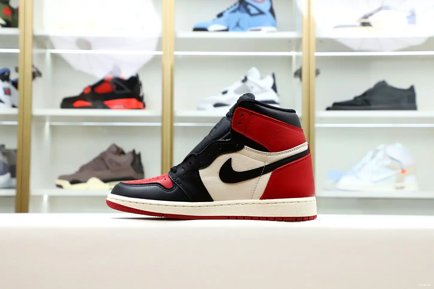 JORDAN HIGH OG 1 AIR RETRO TOE' Kimikick 'BRED 0210