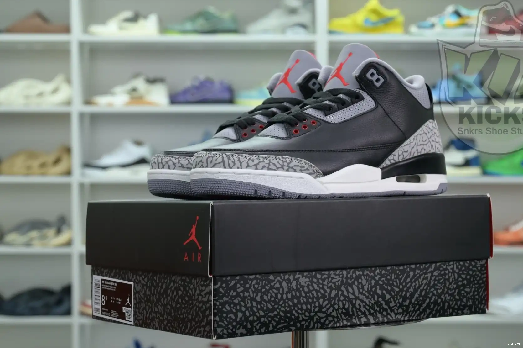 Jordan Cement Reimagined” Air 3“Black Kimikick 0213