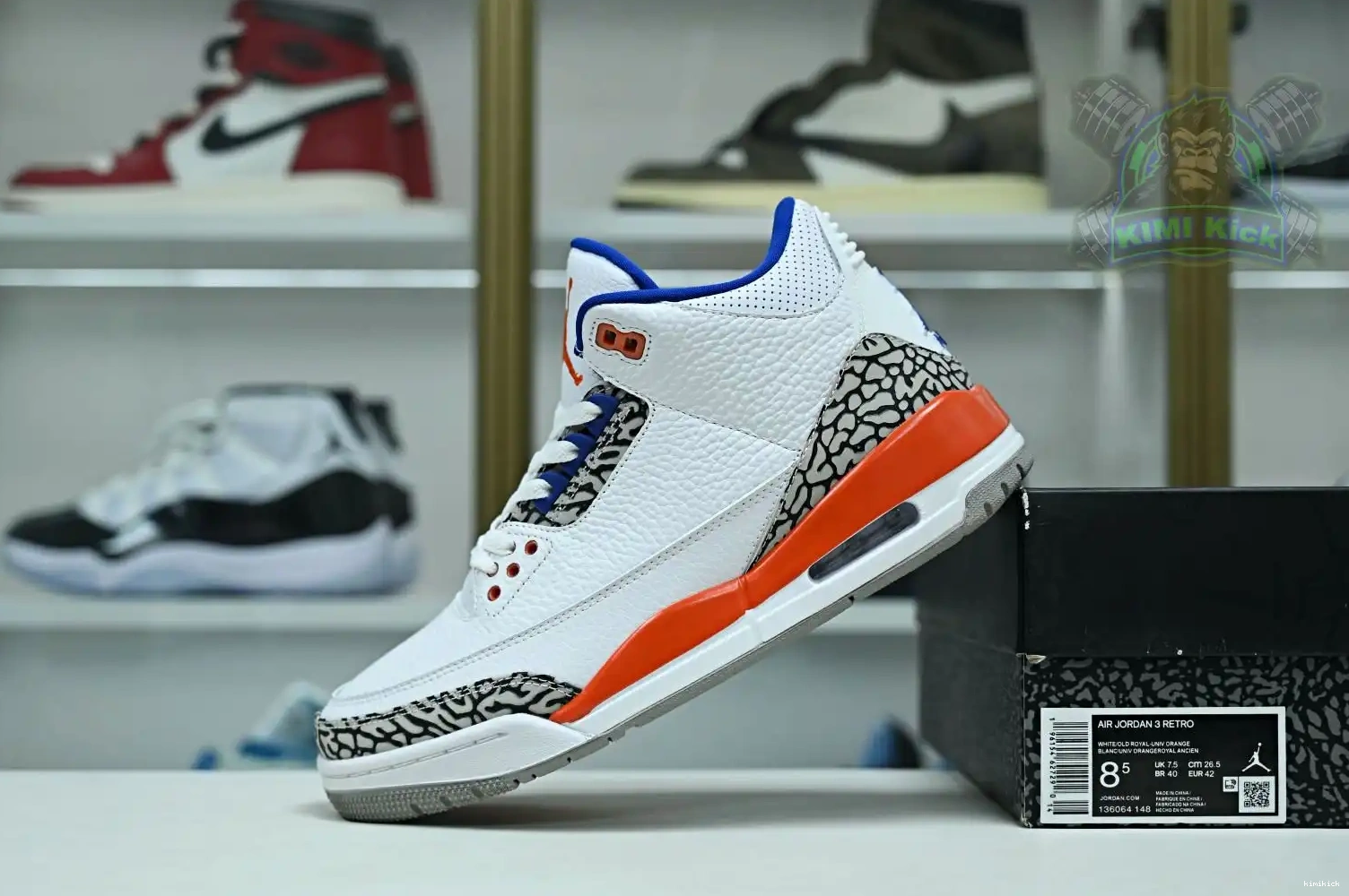 Kimikick AIR JORDAN 3 'KNICKS' RETRO 0223