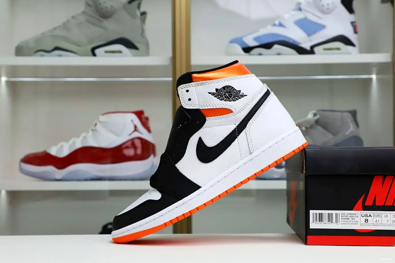 Air Retro 1 OG Electro Kimikick Jordan Orange' High 0214