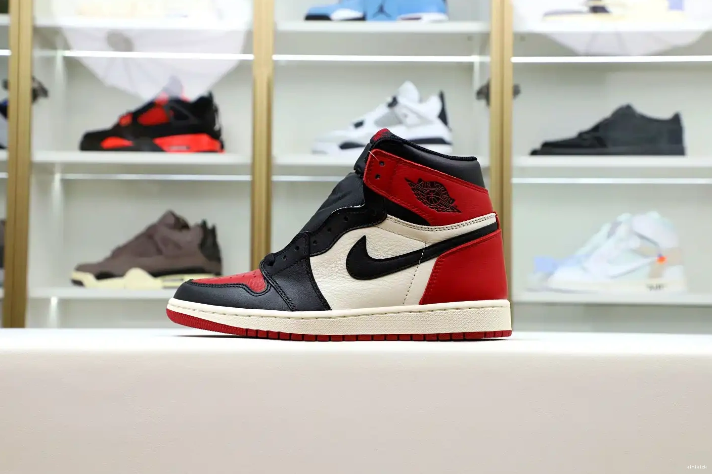 JORDAN HIGH OG 1 AIR RETRO TOE' Kimikick 'BRED 0210