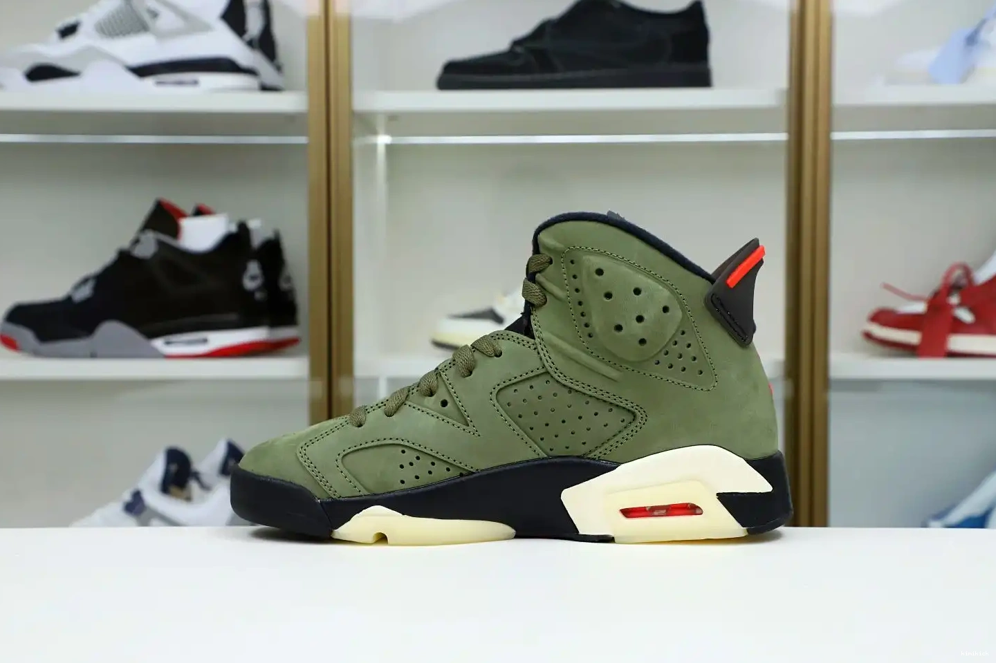 RETRO X JORDAN 'OLIVE' 6 AIR SCOTT TRAVIS Kimikick 0216