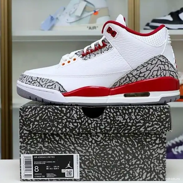 Jordan Retro 3 Air  Kimikick Cardinal Red(CT8532-126） 0221