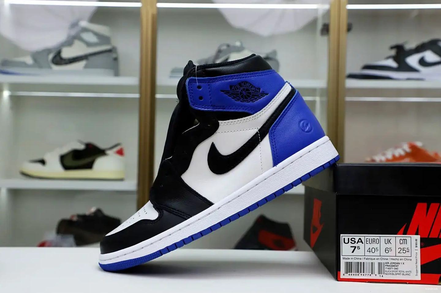 X Kimikick JORDAN 1 AIR DESIGN HIGH FRAGMENT RETRO 0210