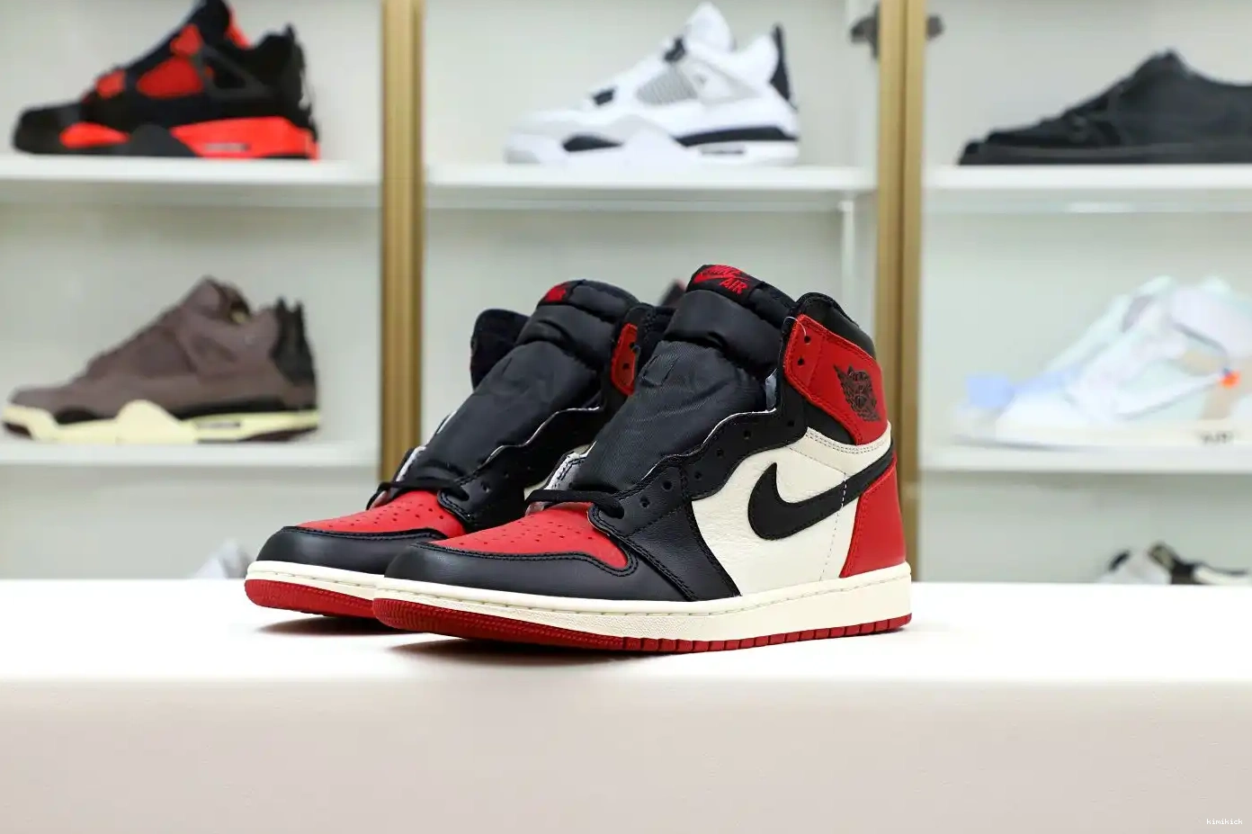 JORDAN HIGH OG 1 AIR RETRO TOE' Kimikick 'BRED 0210