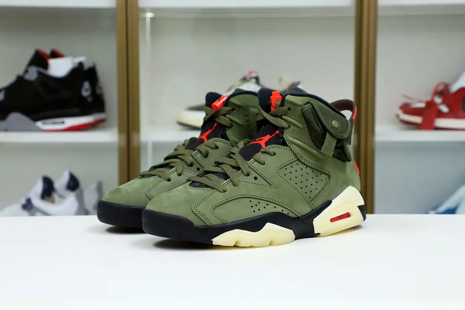 RETRO X JORDAN 'OLIVE' 6 AIR SCOTT TRAVIS Kimikick 0216