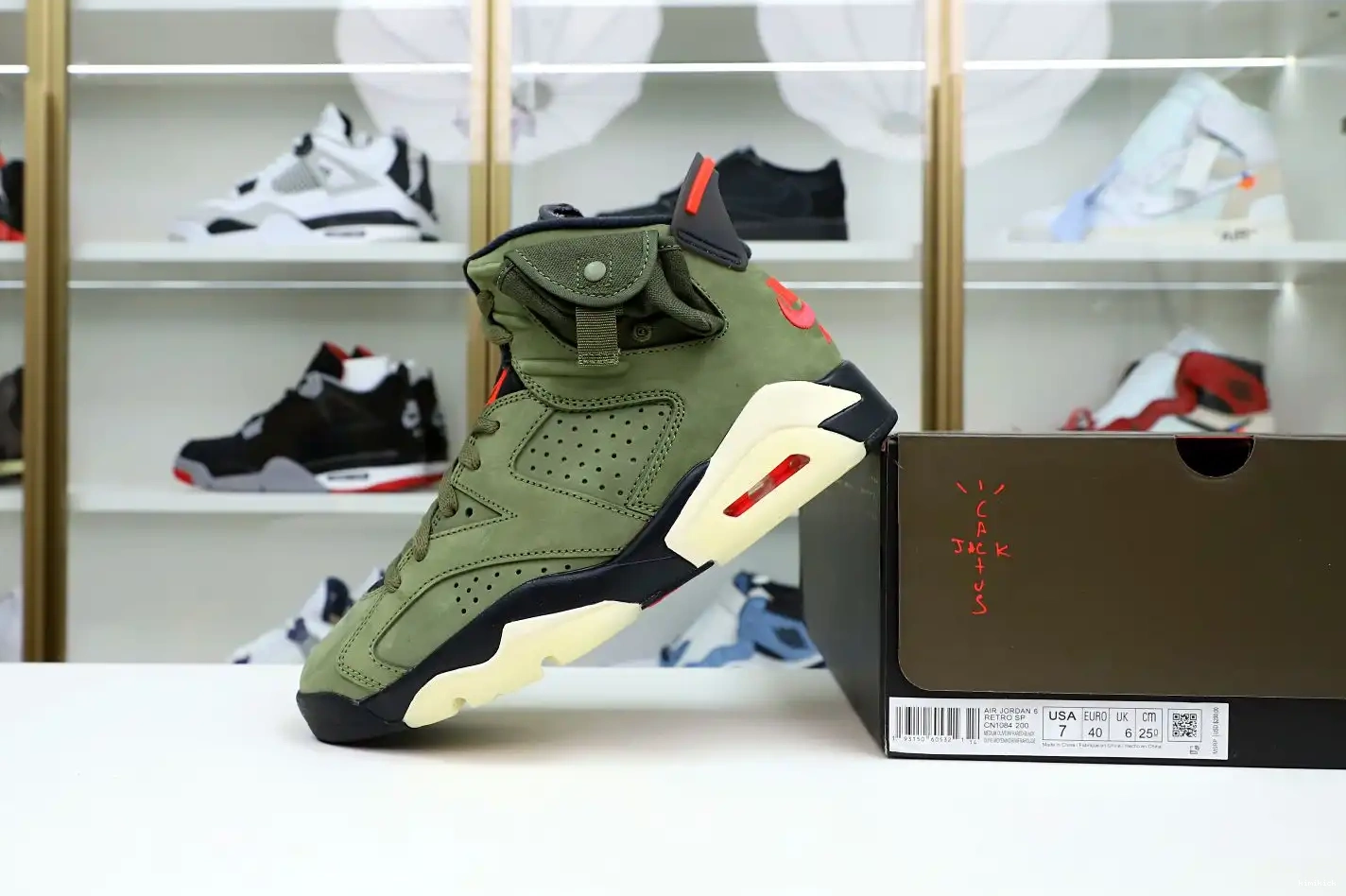 RETRO X JORDAN 'OLIVE' 6 AIR SCOTT TRAVIS Kimikick 0216