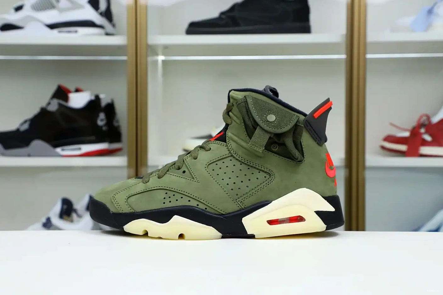 RETRO X JORDAN 'OLIVE' 6 AIR SCOTT TRAVIS Kimikick 0216