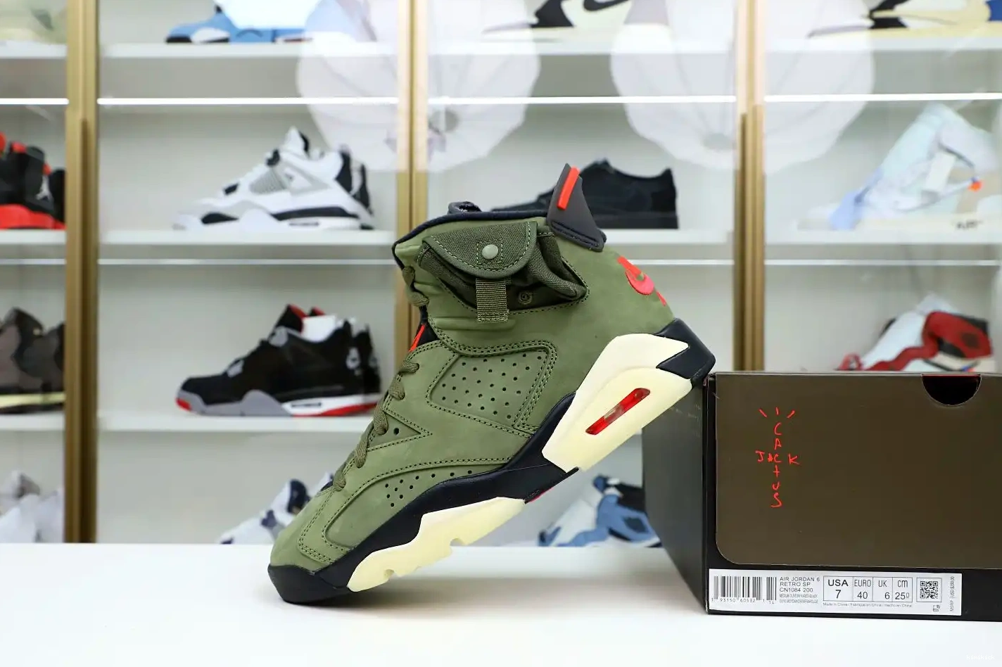 'OLIVE' RETRO Kimikick 6 JORDAN TRAVIS AIR SCOTT X 0210