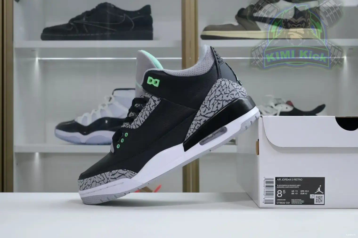 Glow Air Jordan 3 Green Kimikick 0207