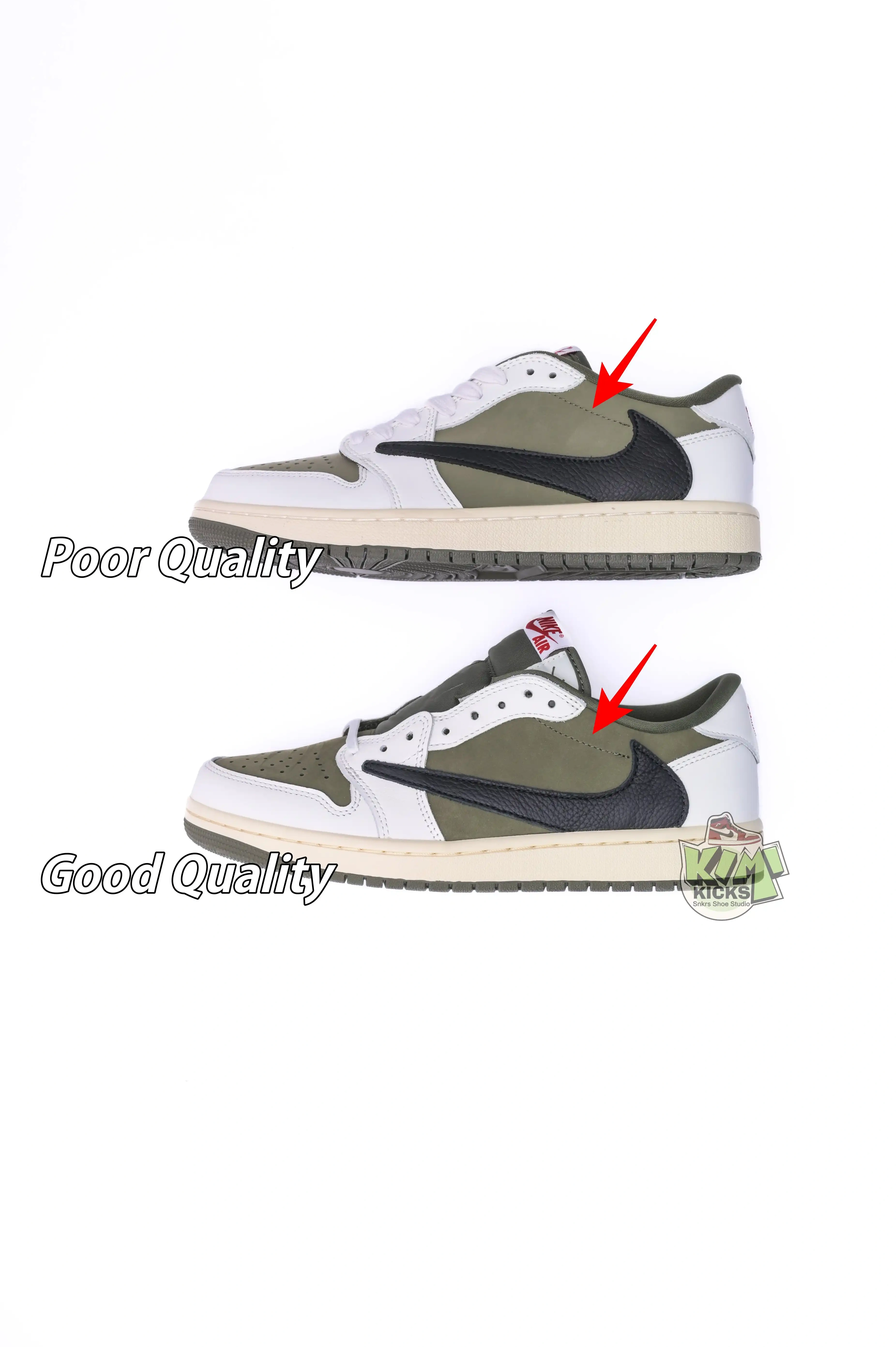 Travis Kimikick “Medium Air Scottx Jordan Olive” OG Jordan 1Low 0221