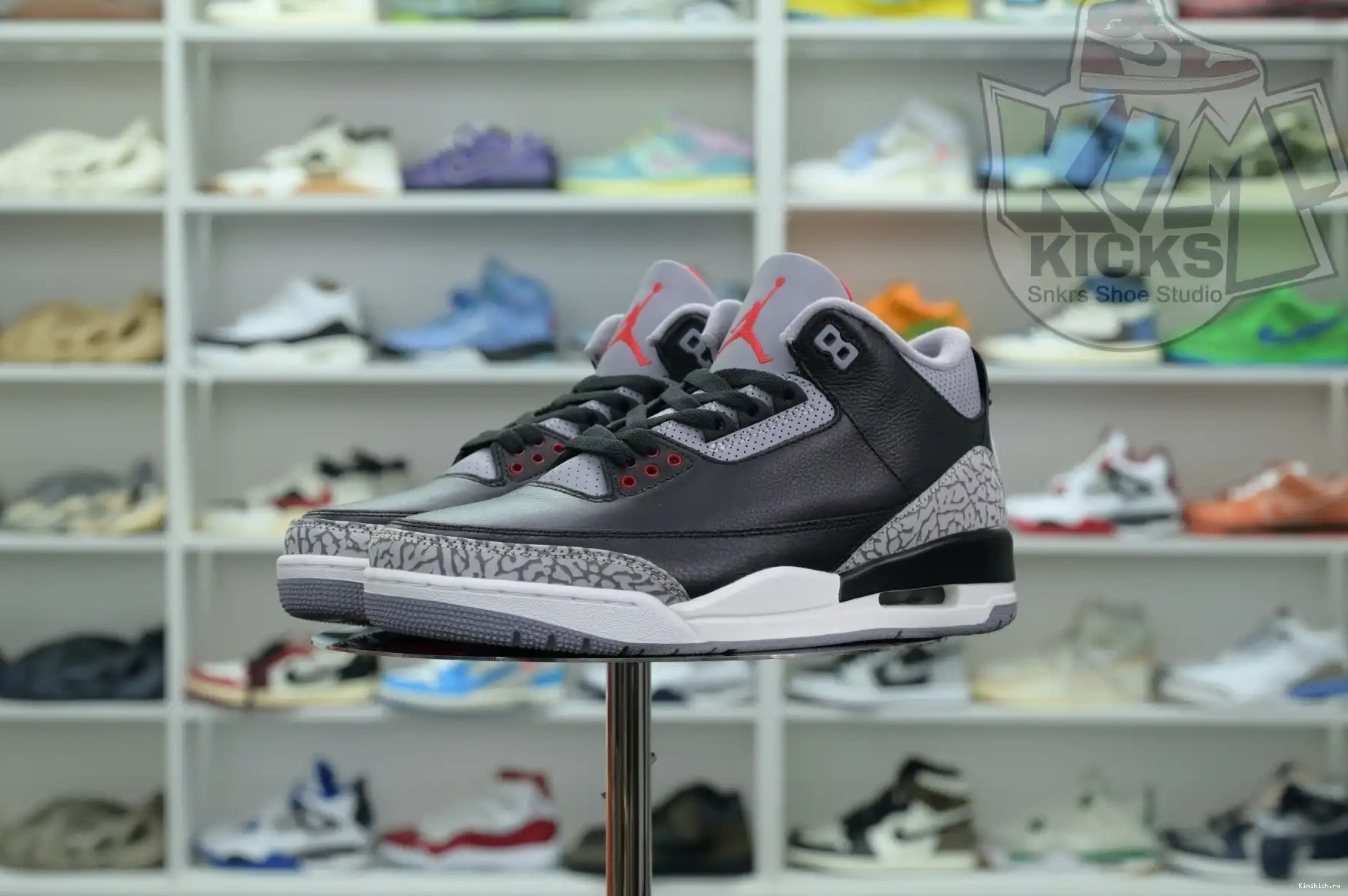 Jordan Cement Reimagined” Air 3“Black Kimikick 0213