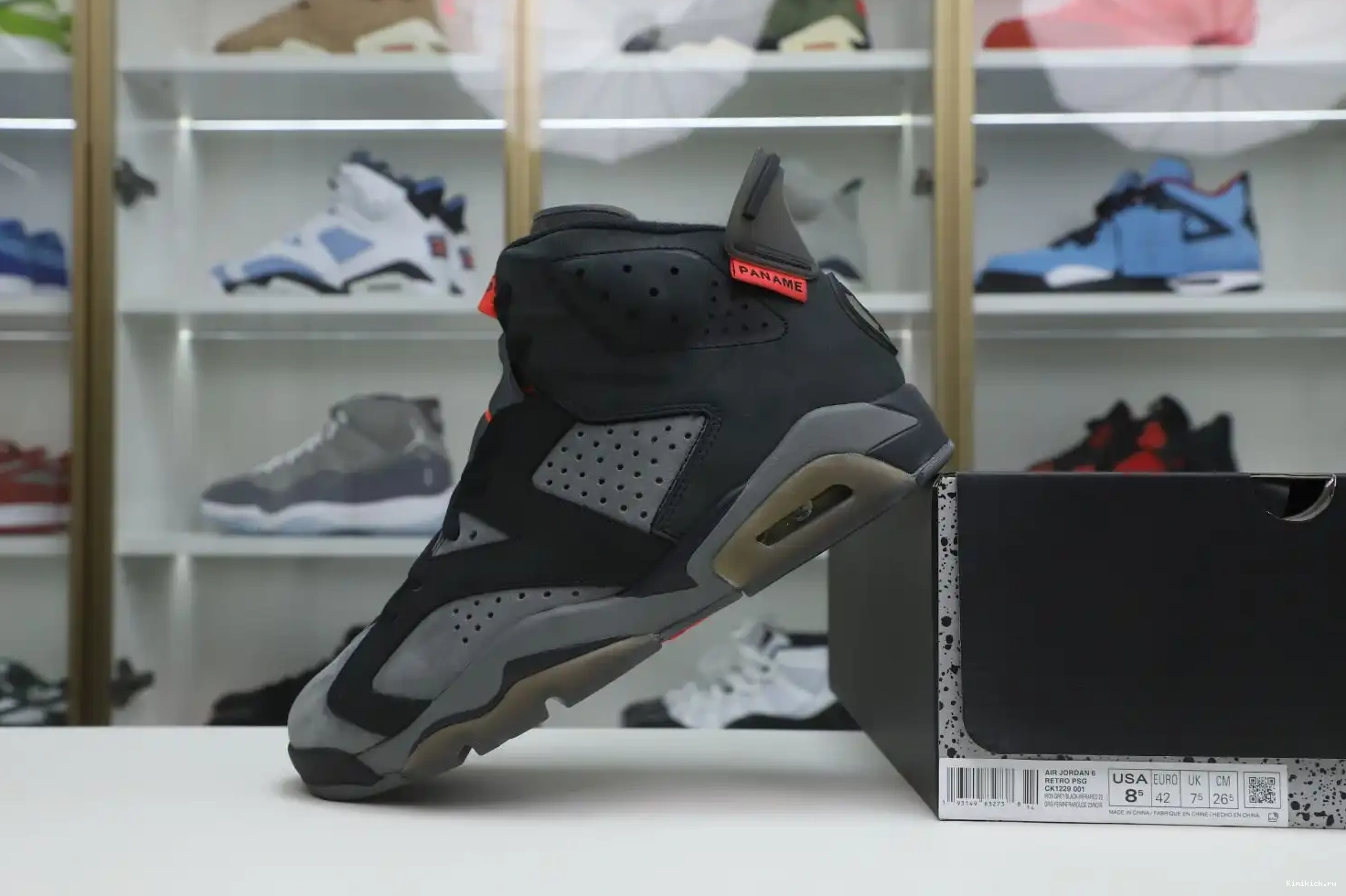 X JORDAN 6 SAINT-GERMAIN 'IRON AIR GREY' RETRO Kimikick PARIS 0318