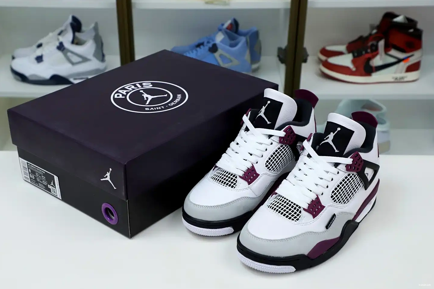 PARIS X RETRO SAINT-GERMAIN Kimikick 'BORDEAUX' AIR JORDAN JORDAN 4 AIR 0316